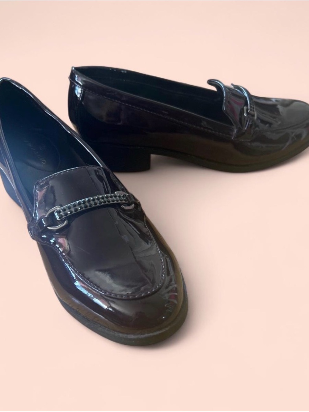 Patent Leather Loafer in Deep Burgundy size 7.5